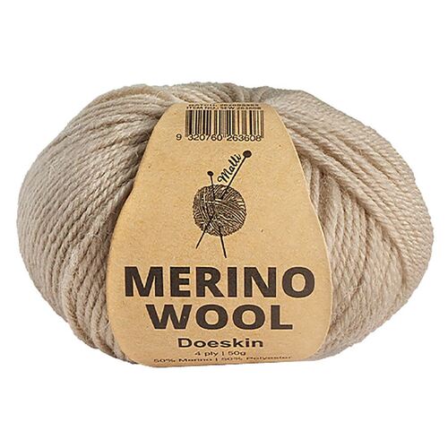 50g Doeskin Merino Mix Yarn