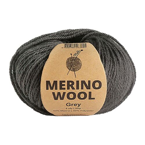 50g Grey Merino Mix Yarn