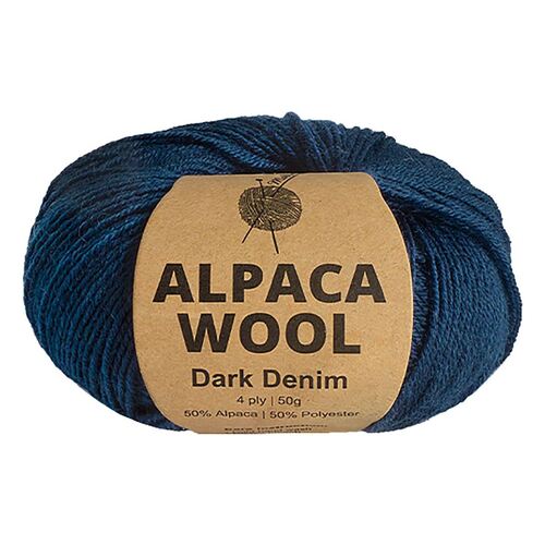 50g Dark Denim Alpaca Mix Yarn