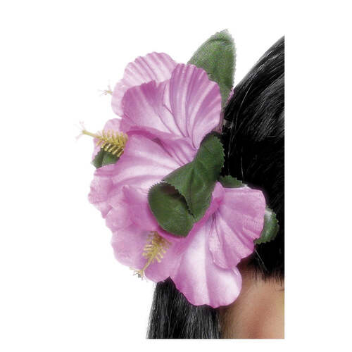 Purple Hawaiian Flower Hair Clip