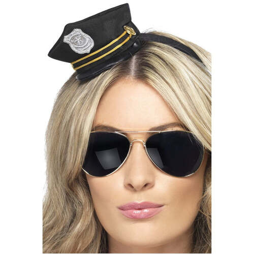 Black Mini Cop Hat