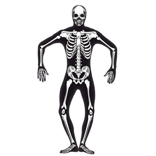 Black Skeleton Second Skin Costume