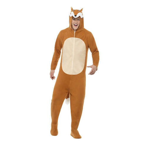 Brown All in one with Hood Fox Costume