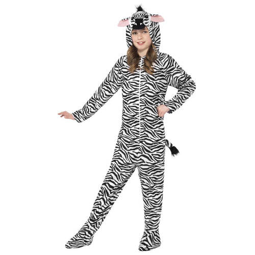 All in One with Hood Zebra Costume