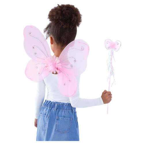 Kids Pink Butterfly Wings