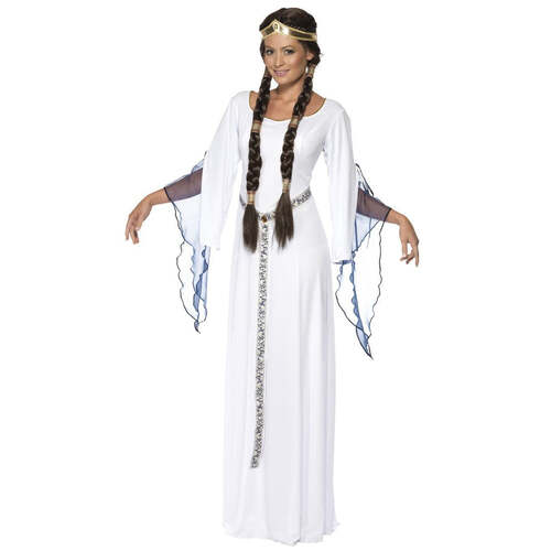 White Medieval Maid Costume 