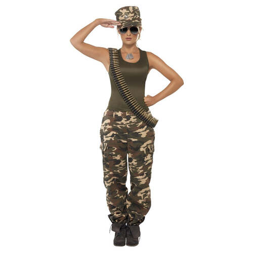 Womens Khaki Camo Costume