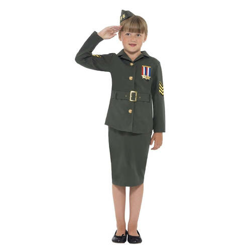 Childs WW2 Army Girl Costume