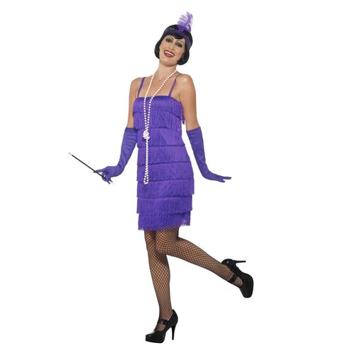 Short Purple Flapper Costume