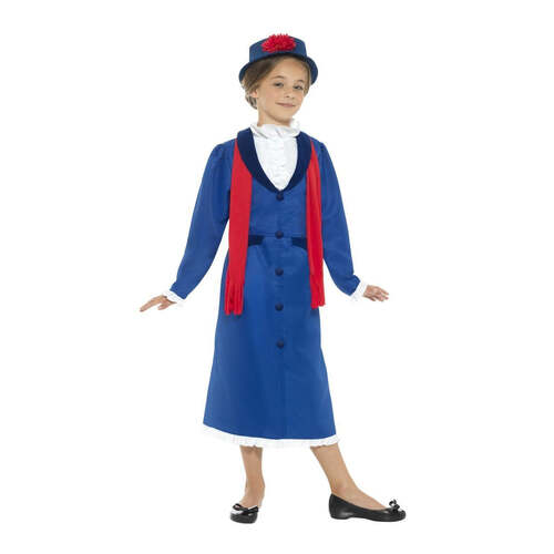 Kids Victorian Nanny Blue with Dress Costume