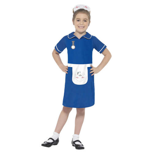Kids Blue Nurse Costume