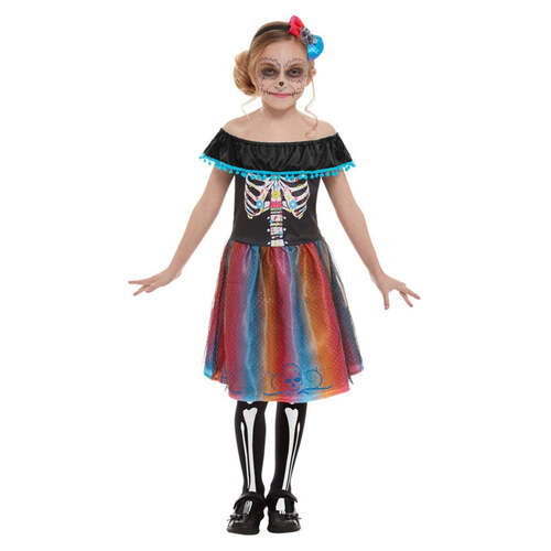 Neon Day of The Dead Girl Costume