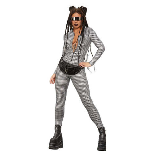 Fever Miss Whiplash Disco Holographic Costume