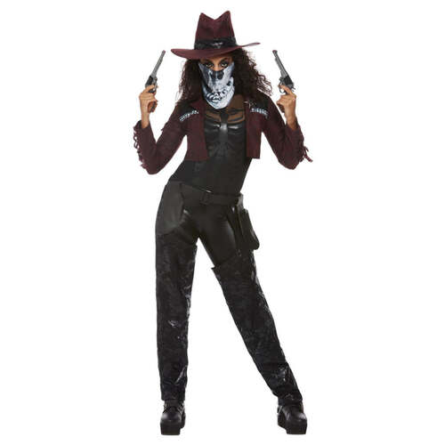 Burgundy Deluxe Dark Spirit Western Cowgirl Costume