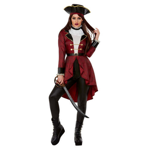 Burgundy Deluxe Swashbuckler Pirate Costume