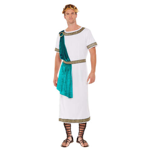 White Deluxe Roman Empire Emperor Toga Costume