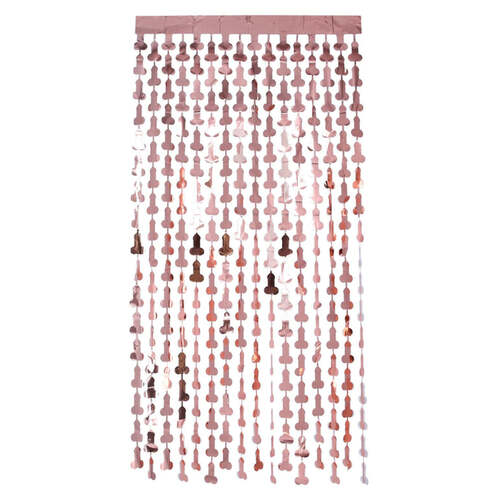 Rose Gold Penis Foil Curtain Backdrop