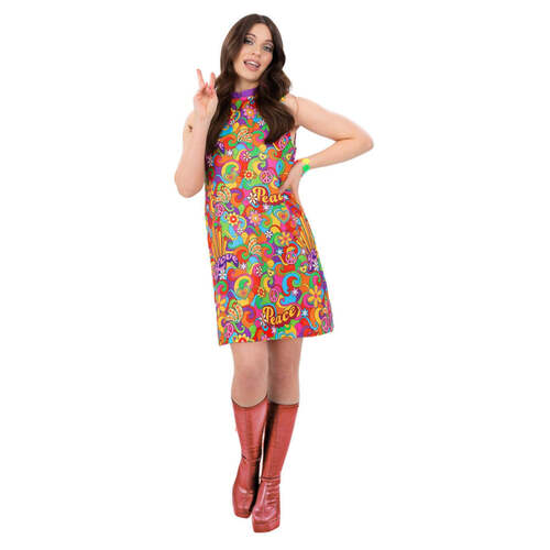 60s Rainbow Peace Mod Costume