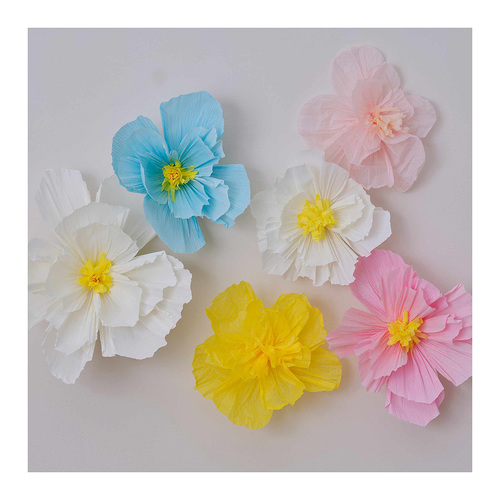 Hello Spring Tissue Paper Flowers 6 Pack