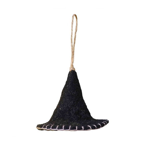 Pumpkin Spice Felt Witches Hat Tree Decoration