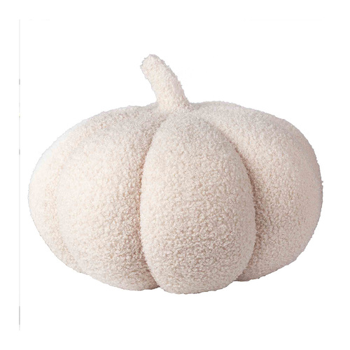 Pumpkin Spice Large Beige Boucle Pumpkin Decoration
