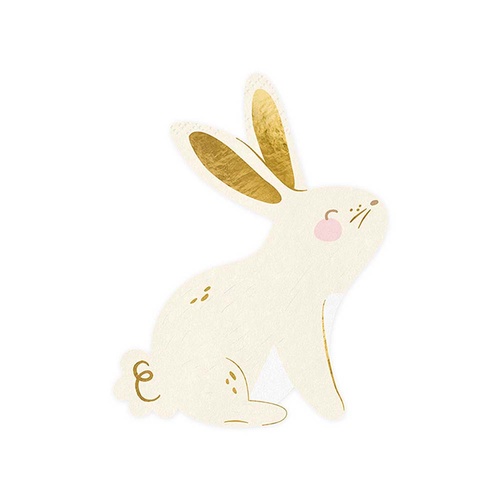 Easter Bunny Shaped Napkins 20 Pack