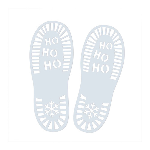 Santa Friends Foot Print Stencil 2 Pack