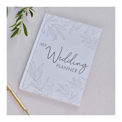 Sage Wedding White Wedding Planner Notebook