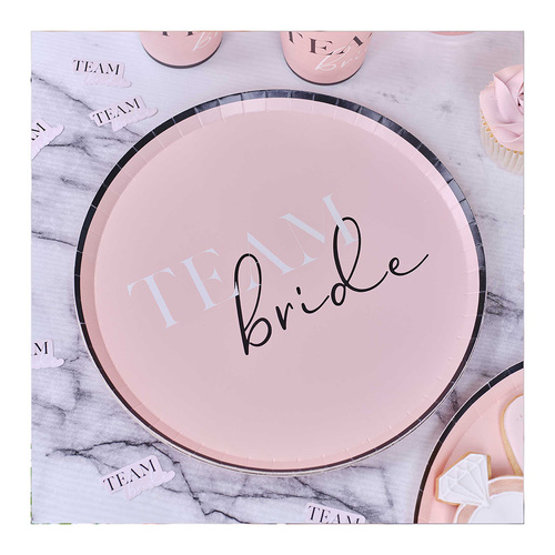 Future Mrs Team Bride Hen Party Paper Plates 8 Pack