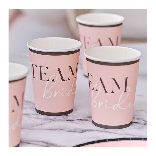 Future Mrs Team Bride Hen Party Paper Cups 8 Pack