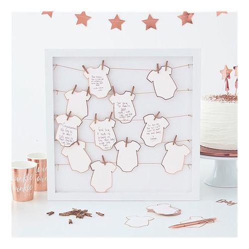 Twinkle Twinkle Peg And String Frame Guestbook