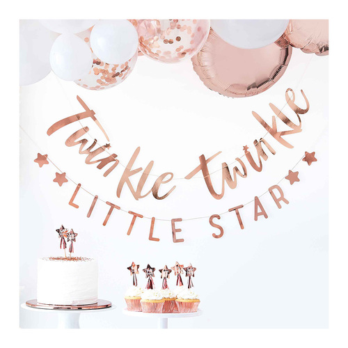 Twinkle Twinkle Bunting Rose Gold 2 Pack