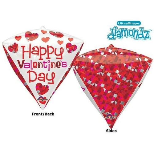 Shape Diamondz Happy Valentine'S Day 38cm x 43cm Foil Balloon