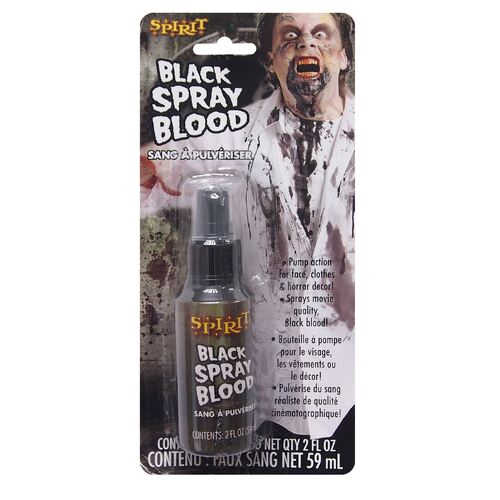 Zombie Black Fake Blood Spray 59ml