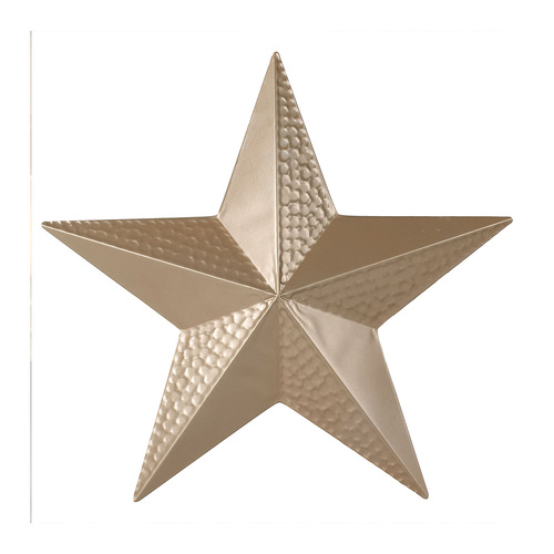 Velvet Luxe Hammered Metal Gold Star Decoration