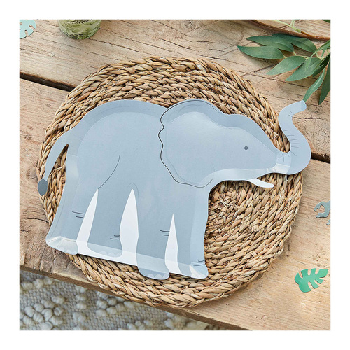 Wild Jungle Paper Plates Elephant NPC 23cm 8 Pack