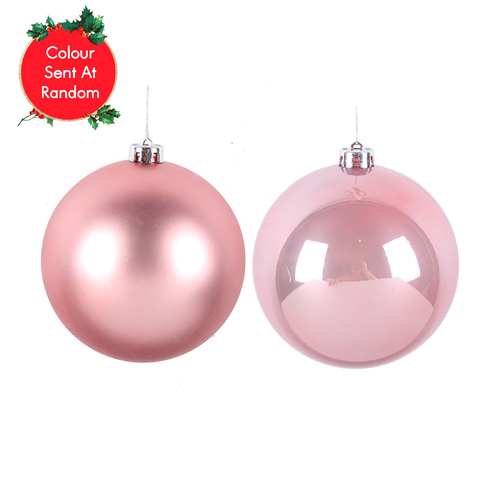 Pale Pink Christmas Bauble Matt Pearl
