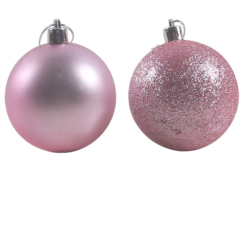 Flamingo Pink Shatterproof Christmas Baubles