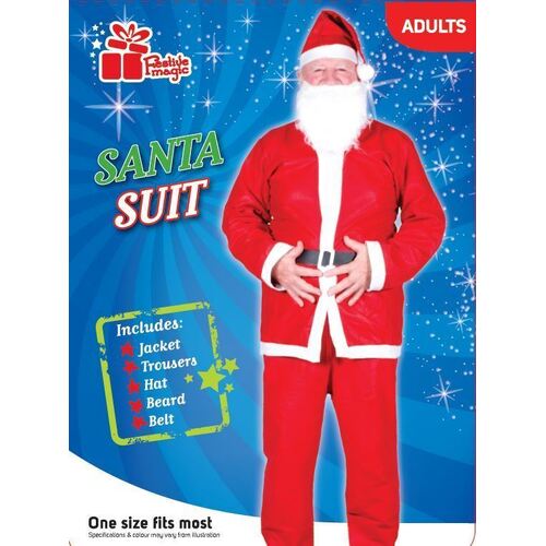 Santa Suit 5pc Adult
