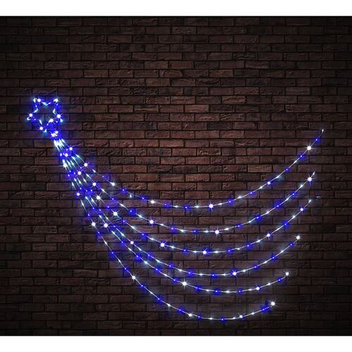 Christmas Led Waterfall Star 3m 200l Blue-white