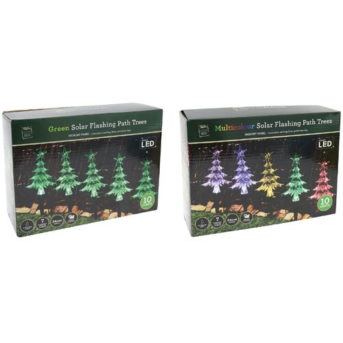 Solar Mini Tree Path Lights 10pc