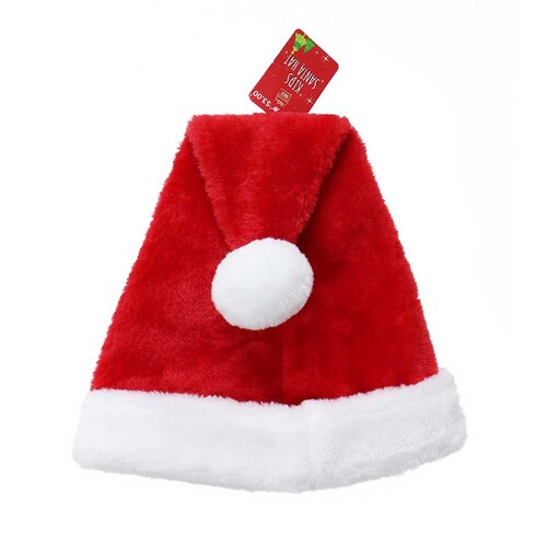 Christmas Santa Hat Plush Kids Lined