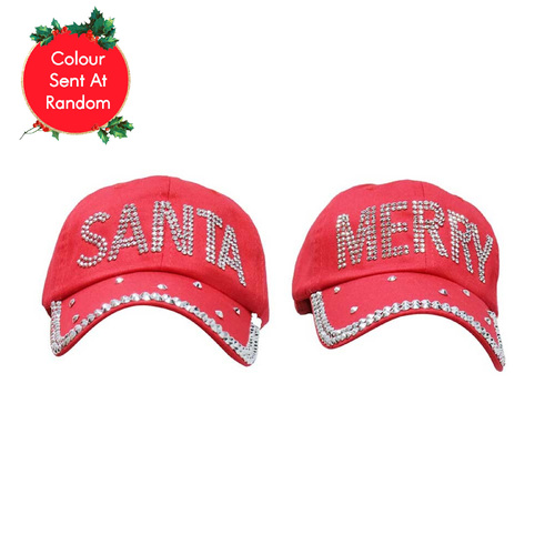 Christmas Baseball Cap Jewelled 