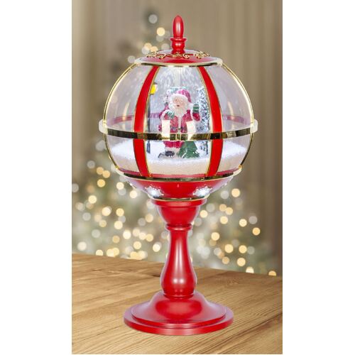 Snowglobe Table-top with music Red-Gold