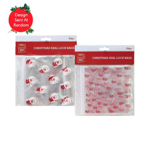Christmas Loot Bag Seal Lock  24pc 