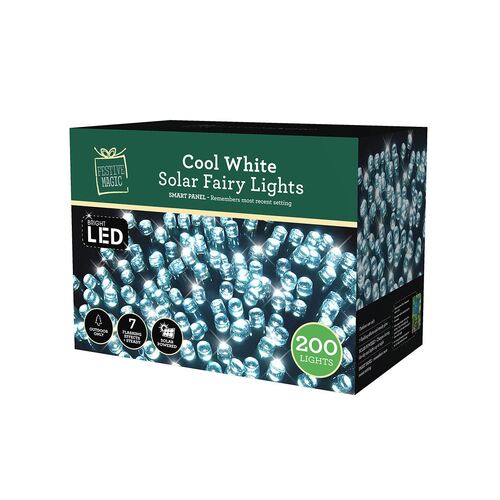 Solar LED Lights White 200pc 