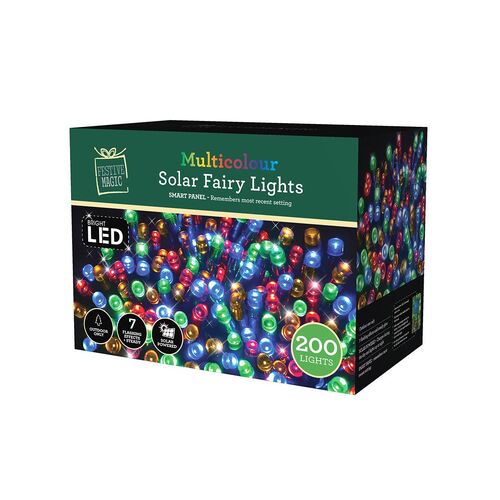 Solar LED Lights Multi Colour200pc 