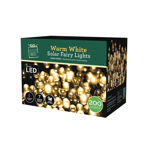 Solar LED Lights Warm 200pc 