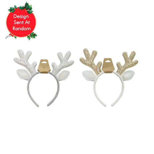 Headband Metallic Antlers Assorted