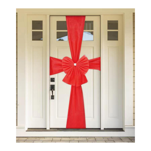 Door Bow With Sash Red 